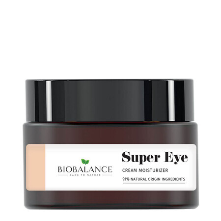 Crème hydratante intensive pour les yeux avec collagène hydrolysé 3% + acide hyaluronique 1,5% + vitamine C 0,5% Bio Balance, 20 ml