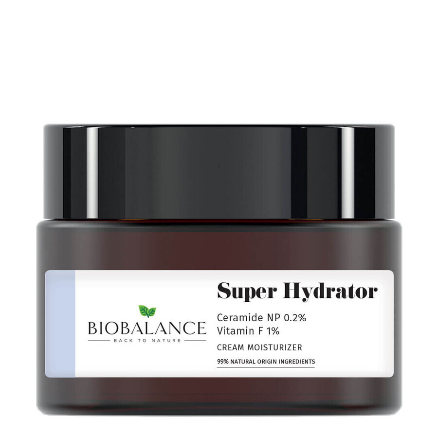 Super Hydrator Crema reparatoare intensiv hidratanta, cu Ceramide 0.2% + Vitamina F 1%, Bio Balance, 50 ml