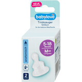 Babylove Tetina anatómica de silicona con válvula 5-18 meses, 2 piezas