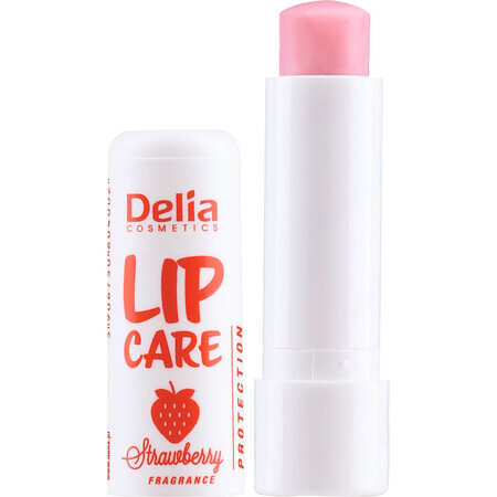 Lippenbalsem met aardbeiensmaak, 4,9 g, Delia