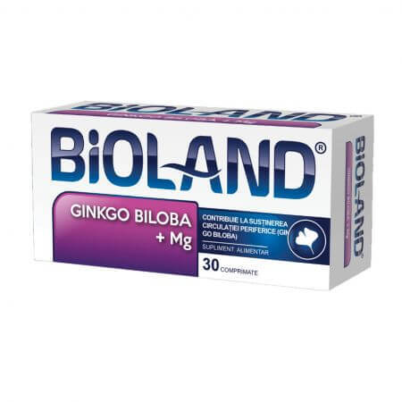 Bioland Ginkgo Biloba 40 mg + Mg 150 mg, 30 comprimidos recubiertos con película, Bioland