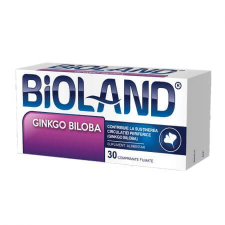 Bioland Ginkgo Biloba, 80 mg, 30 comprimidos recubiertos con película, Bioland