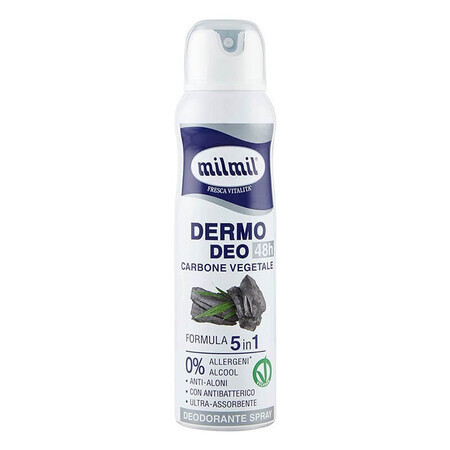 Desodorante en spray Carbón Vegetal, 150 ml, Mil Mil