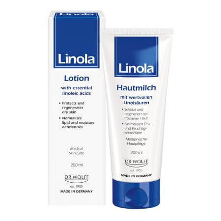 Lozione per il corpo Linola, 200 ml, Dr. Wolff