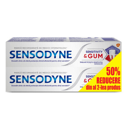 Pack Dentífrico Sensibilidad y Encías, 75 + 75 ml, Sensodyne