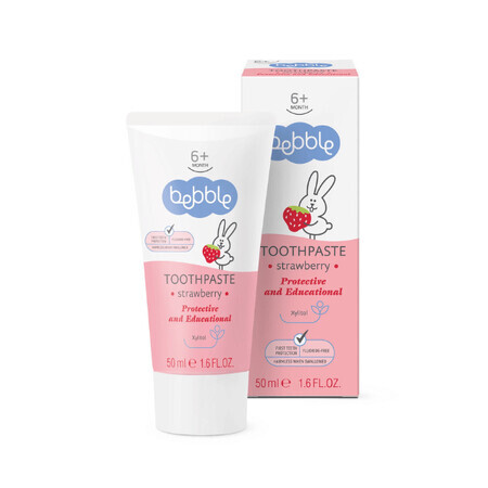 Dentífrico sabor fresa, + 6 meses, 50 ml, Bebble