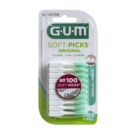 Perii interdentare Medium Soft Picks Original M, 100 bucăți, Sunstar Gum