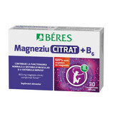 Citrato de magnesio + B6, 30 comprimidos recubiertos con película, Beres Pharmaceuticals