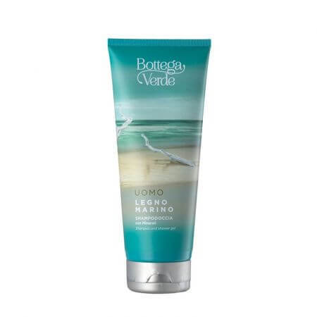 Bottega Verde Champú y Gel de Ducha Hidratante 2 en 1 con Fragancia Amaderada, 200 ml