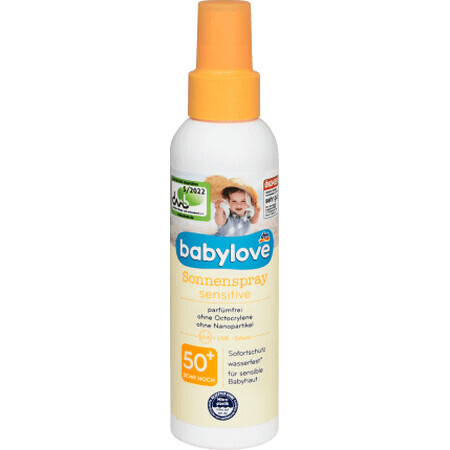 Babylove Spray Solar Piel Sensible SPF 50+, 150 ml, 150 ml