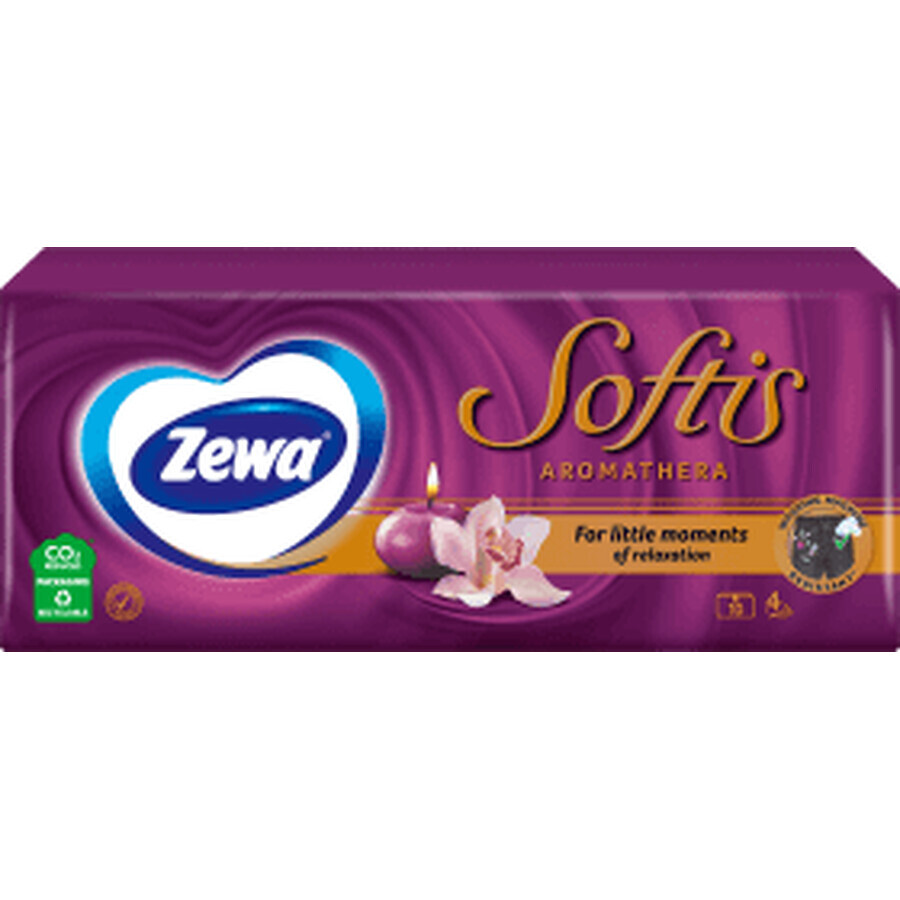 Zewa tejido nasal softis aromathera 4 capas, 10 piezas