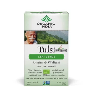 Té verde orgánico Tulsi, 18 bolsitas, Organic India