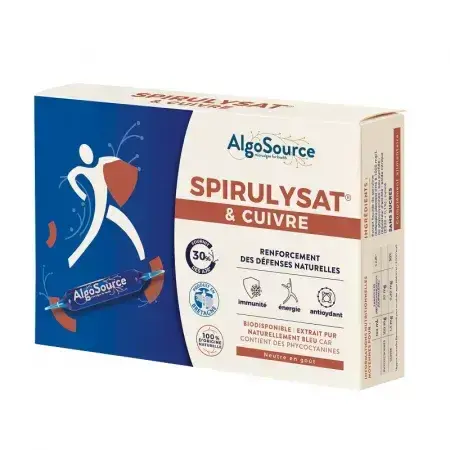 Spirulysat și cupru, 20 fiole, Algosource