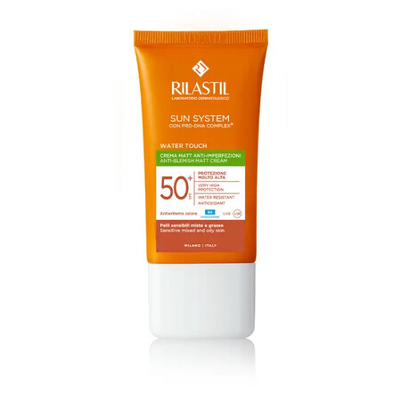 RILASTIL Crema Mate Toque de Agua SPF 50+ SUN SYSTEM, 50 ml