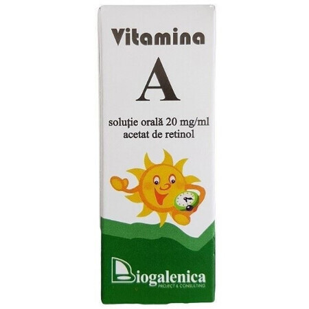 Solución oleosa de vitamina A - 10ml, Biogalénica