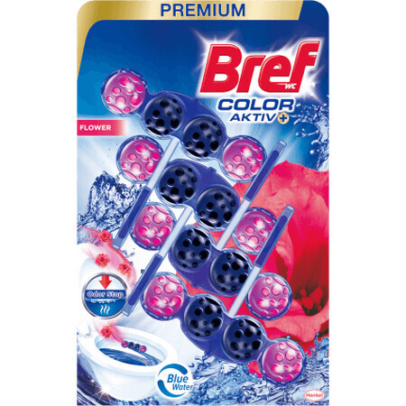 Bref Toilet Bowl Freshener Color Aktiv Flower, 4 pcs.