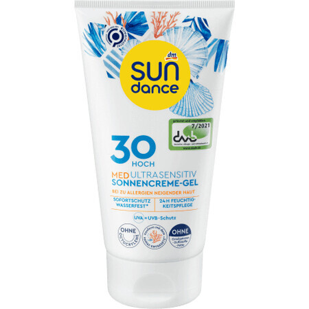 Sundance Gel solare MED ultra sensibile, SPF 30, 150 ml