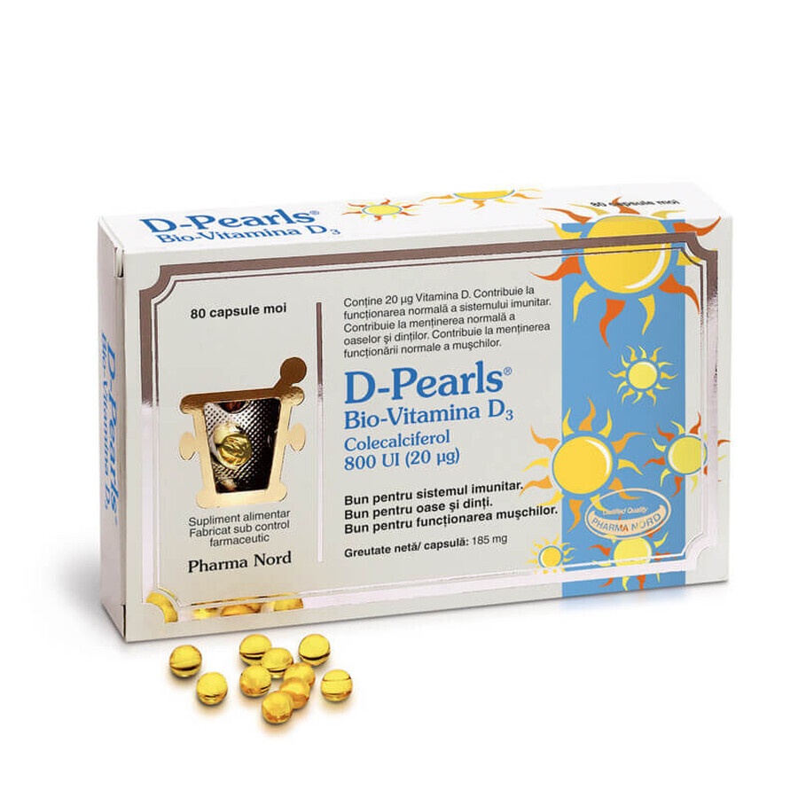 D-Pearls Bio-Vitamina D3, 80 cápsulas, Pharma Nord