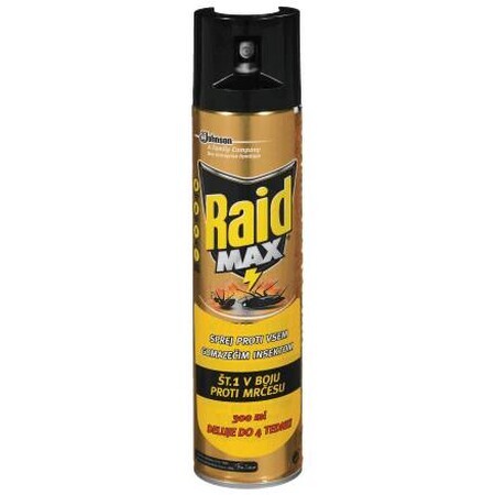 Raid Spray Cucarachas, 300 ml