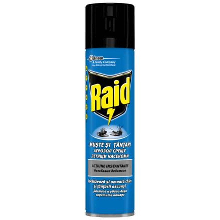 Raid Spray contra moscas y mosquitos, 400 ml