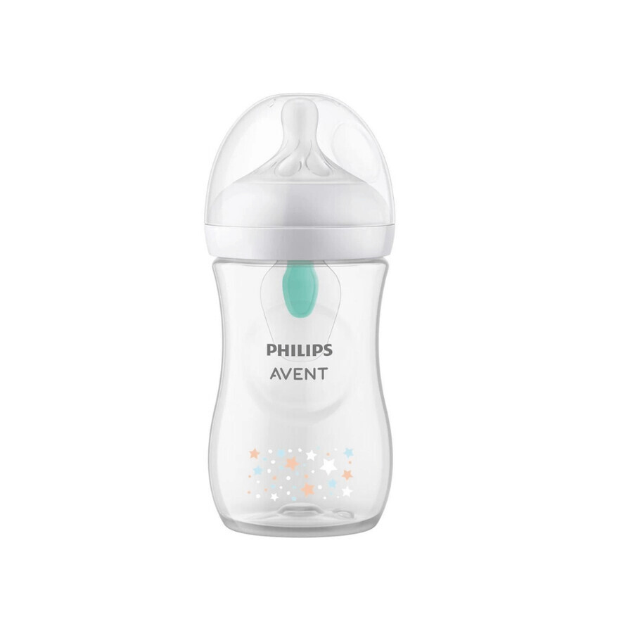 Biberon con dispositivo anticoliche Natural Response, 1 mese+, 260 ml, Deco Ursulet, Philips Avent