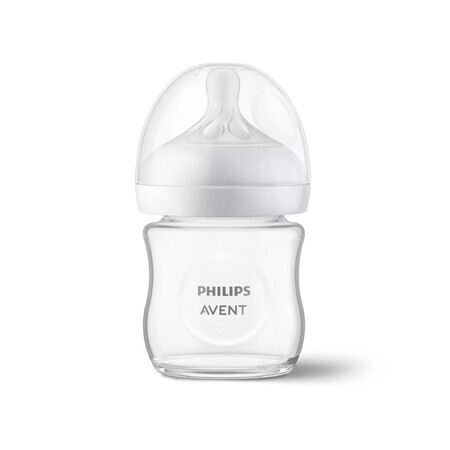 Biberón de vidrio Natural Response, 1 mes +, 120 ml, Philips Avent