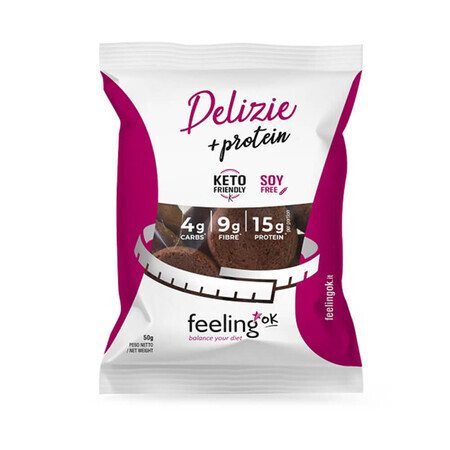 Biscotti Delight Low-Carb al cacao, 50 g, Feeling Ok