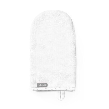 Gant de bain en bambou, blanc, Babyono