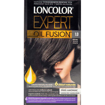 Loncolor Expert Tinte sin amoniaco Oil Fusion 1.0 negro, 1 ud.