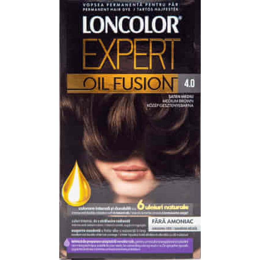 Loncolor Expert Coloración Sin Amoniaco Oil Fusion 4.0 Castaño Medio, 1 ud.