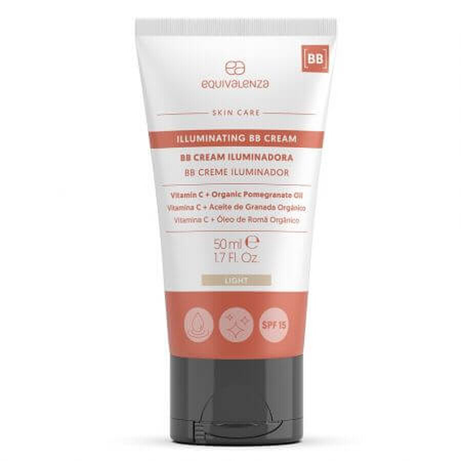 BB Cream Iluminadora con Vitamina C y FPS 15, Ligera, 50 ml, Equivalenza