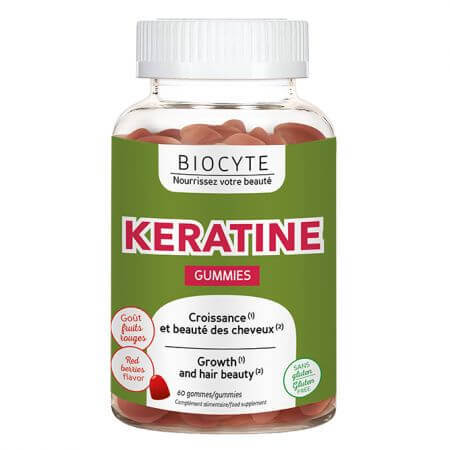 Keratine Gummies, 60 gominolas, Biocyte