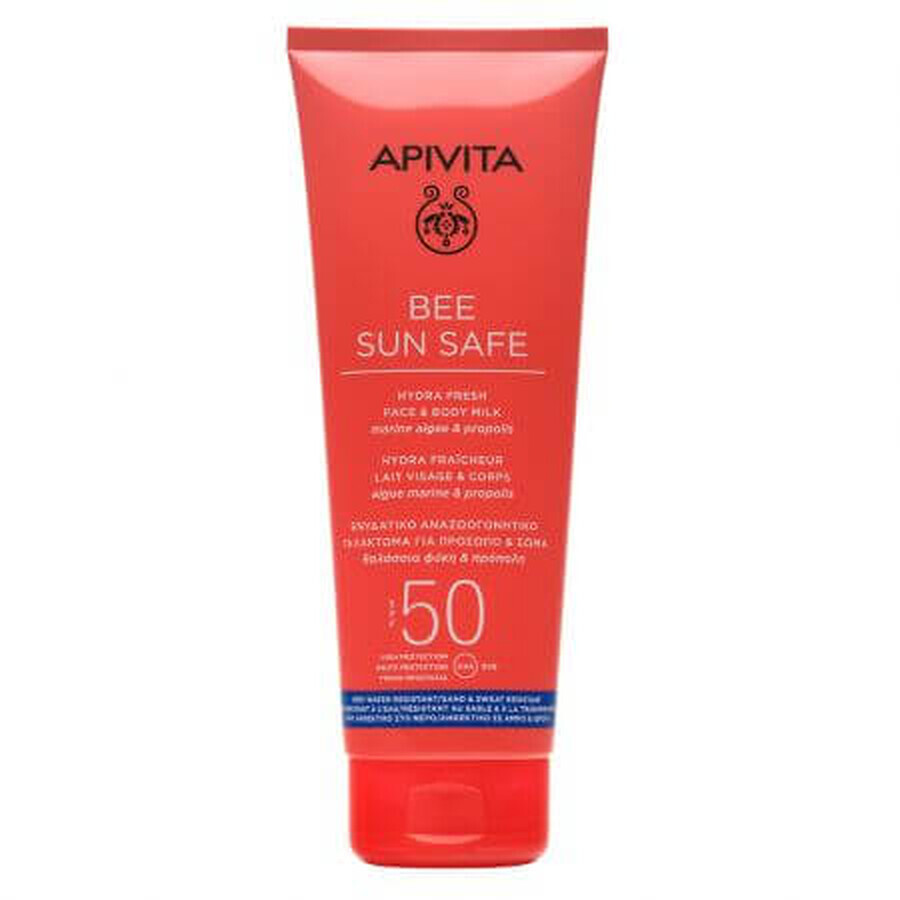 Bee Sun Safe Loción protectora para el cuerpo y la tez SPF50, 200 ml, Apivita