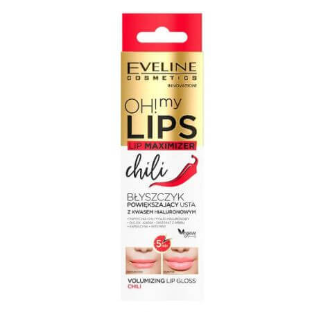 Lipgloss met hete peper Oh! Mijn lippen, 4.5 ml, Eveline Cosmetics