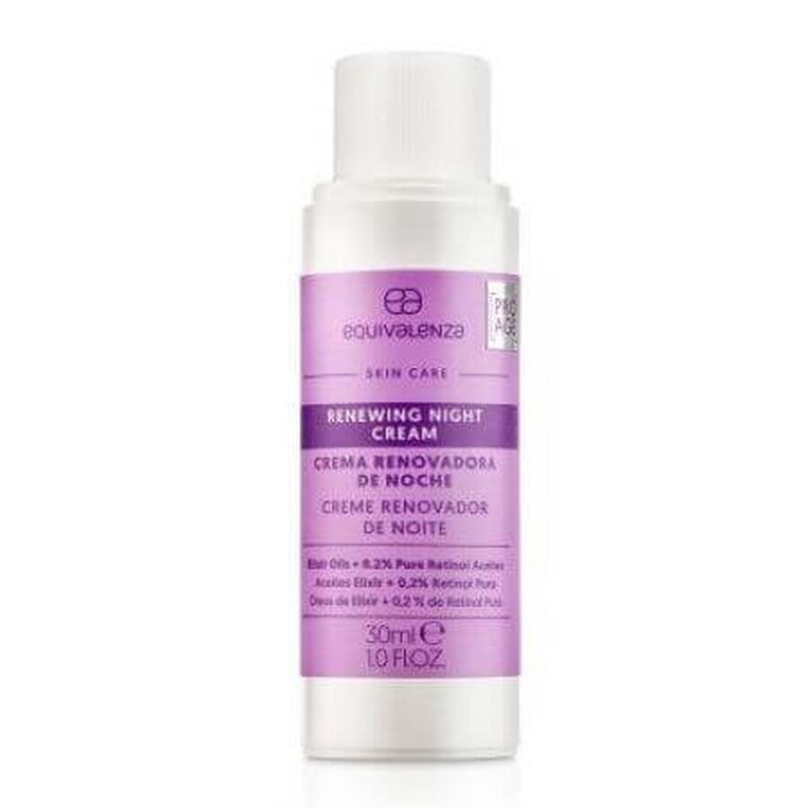 Relleno Crema de noche facial con aceites esenciales y retinol, 30 ml, Equivalenza