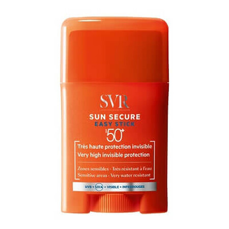 SVR Sun Secure - Easy Stick SPF50+ Stick Invisibile con Elevata Protezione, 10g