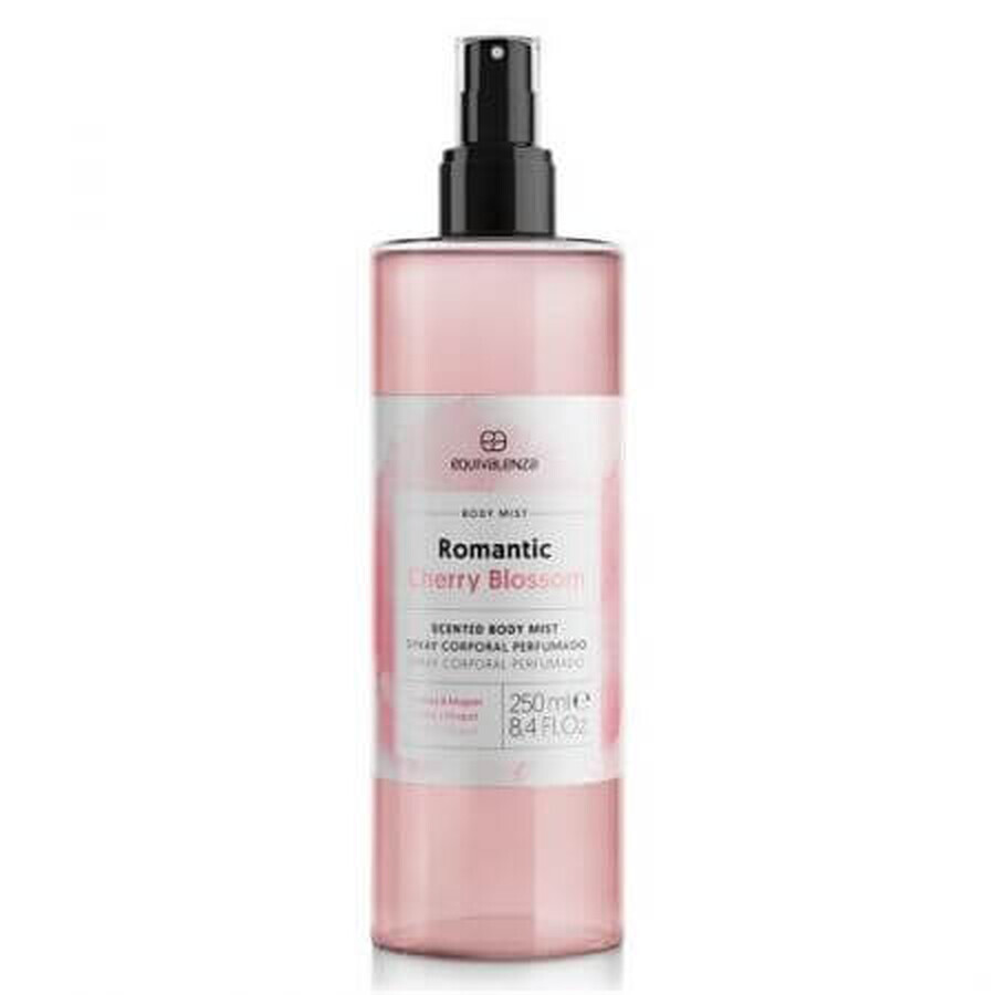 Body spray with cherry blossom, freesia and lacramids Romantic Cherry, 250 ml, Equivalenza