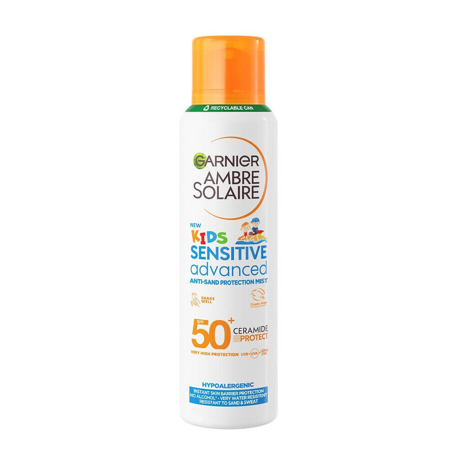 Spray Corporal Ambre Solaire Sensitive Advanced Niños, FPS 50+, 150 ml, Garnier