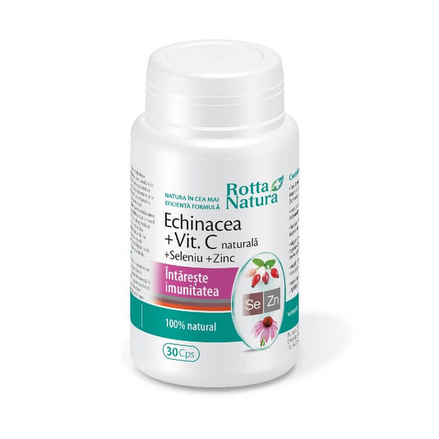 Echinacea + Vitamin C + Selen + Zink, 30 Kapseln, Rotta Natura