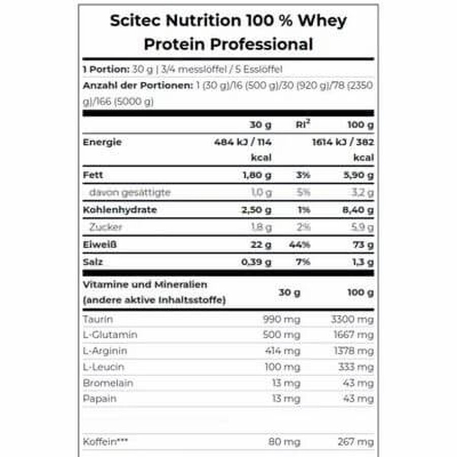 Proteína de suero en polvo profesional, chocolate, 2350 g, Scitec Nutrition