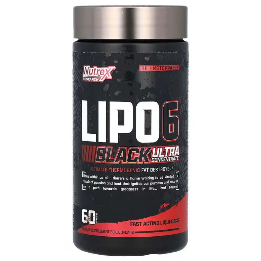 Lipo 6 Black Ultra Concentrate integratore brucia grassi, 60 capsule, Nutrex