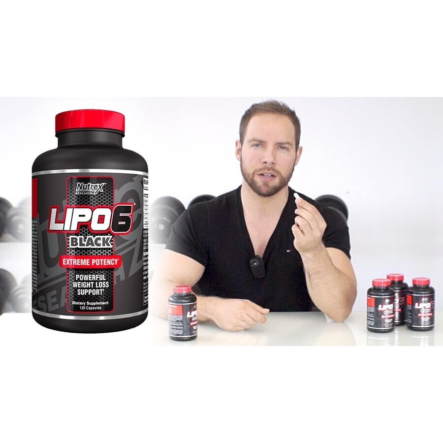 Supliment pentru arderea grasimilor Lipo 6 Black, 120 capsule, Nutrex