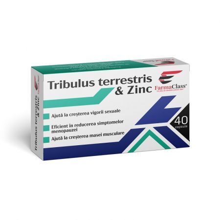 Tribulus Terrestris Zinc, 40 capsule, FarmaClass