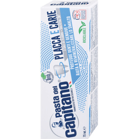 Pasta del Capitano Dentifrice contre la plaque et les caries, 75 ml