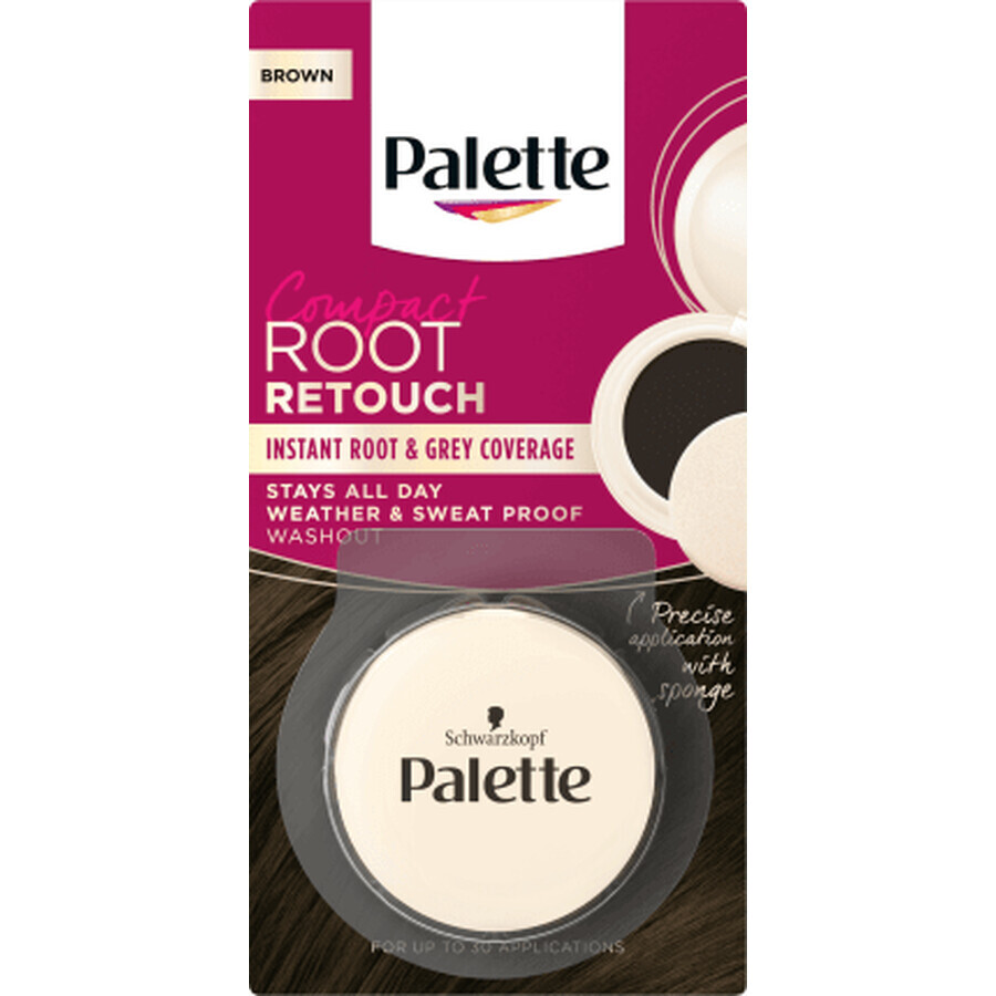 Schwarzkopf Palette Root Retouch correttore per coprire i capelli grigi Marrone, 1 pz