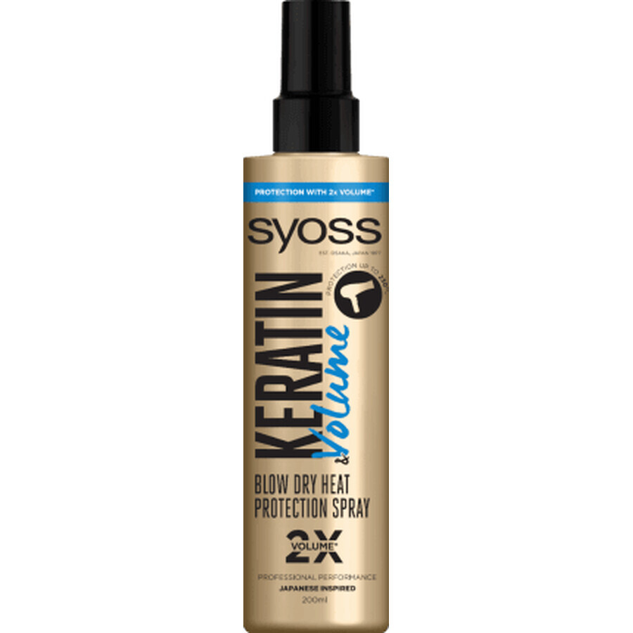 Syoss Keratin &amp; Volume Spray para el cabello con protección térmica, 200 ml