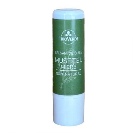 Baume à lèvres à la camomille et au miel 100% naturel, 5 g, Trio Verde