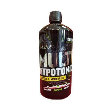 Bautura energizanta Multi Hypotonic Drink, Lemon, 1000 ml, Biotech USA