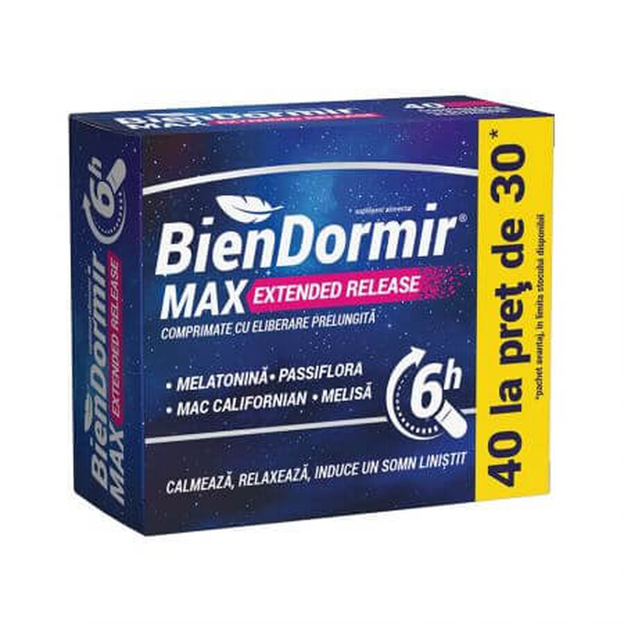 Bien Dormir Max rilascio prolungato, 40 compresse, Fiterman Pharma