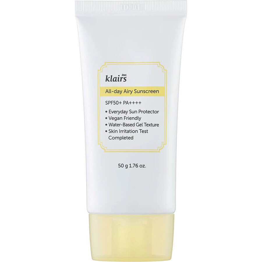 PA++++ Crema solar para todo el día FPS 50+, 50 ml, Klairs